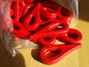 50 St. Knoti, Zurröse aus Kunststoff, bis ca. 12mm Seilstärke, Farbe rot