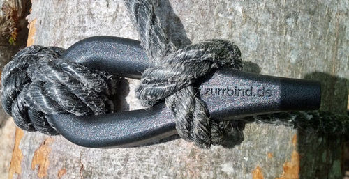 60 Knoti, boucle d’attache en plastique, pour un diamètre de corde jusqu’à 12 mm, couleur noir