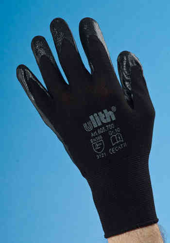 Handschuh Ulith- Nitril-Feinstrickhandschuh schwarz