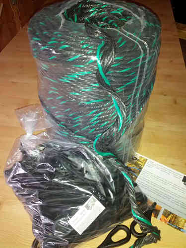 Bundle set - woodrope for approx. 50 bundles diameter = 116-120 cm, +100 Knoti black