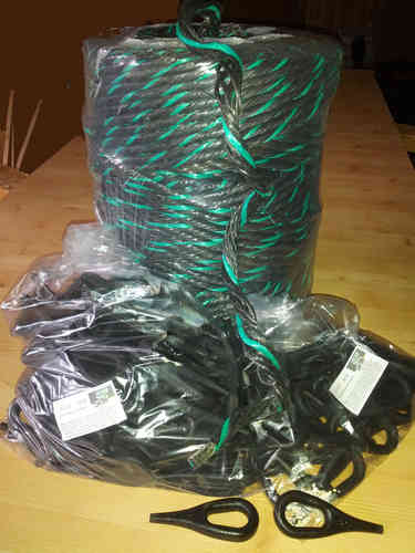 Bundle set - woodrope for approx. 69 bundles diameter = 80cm, 138 Knoti black