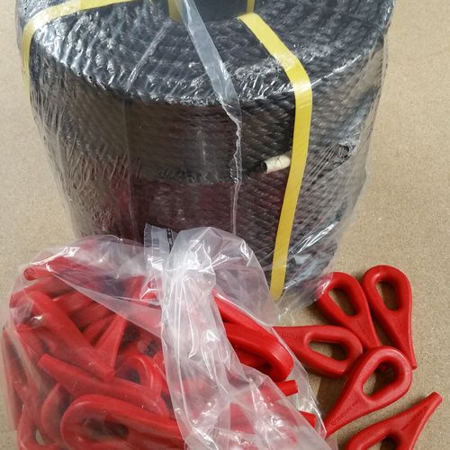 Half- bundle set PP rope for approx. 35 bundles with 0.5 cubic meters diameter= 80 cm, Knoti red
