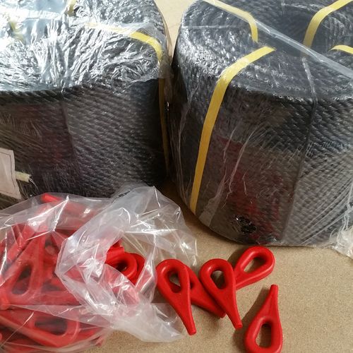 Bundle set PP rope and Knoti, Double pack, Knoti colored red