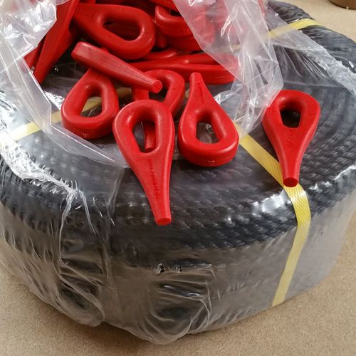 0,75-Ster Bündelset PP-Seil für ca. 30 Bündel mit 0,75 Ster d=100 cm, Knoti rot